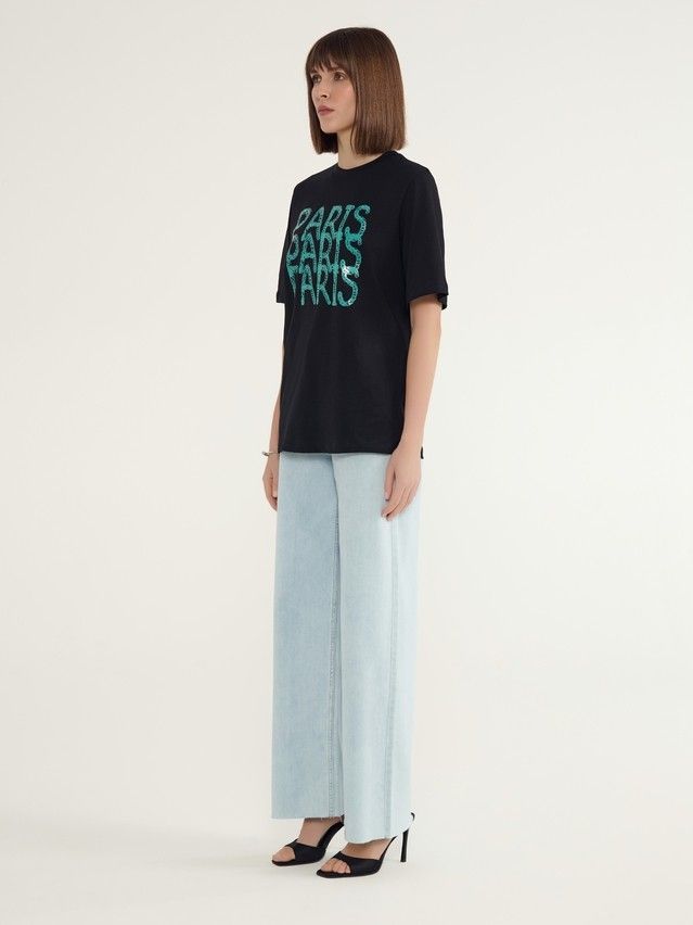 Women's polo neck shirt CONTE ELEGANT LD 3036, s.170-92, black-paris - 4