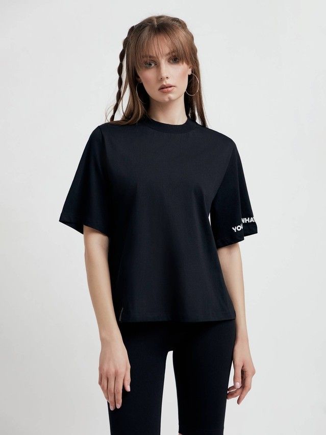 Women's polo neck shirt CONTE ELEGANT LD 1658, s.170-92, black - 1