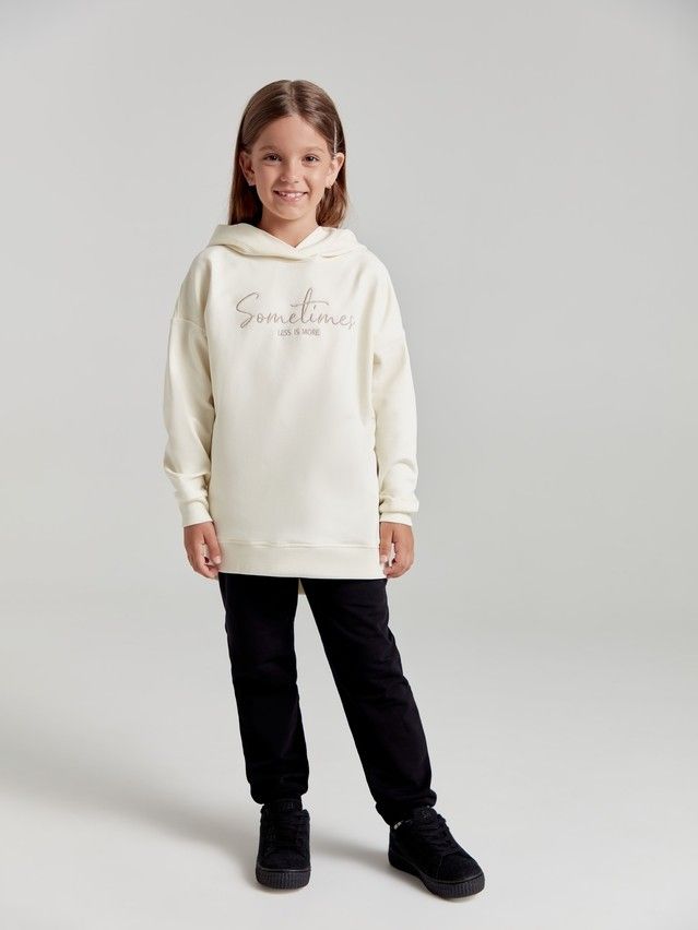 Polo neck shirt for girls CONTE ELEGANT DD 1452, s.104,110-56, off-white - 1