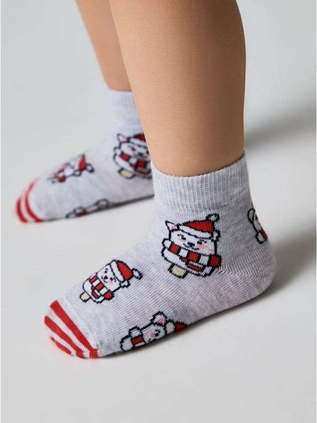 Children's socks CONTE-KIDS NEW YEAR, s.20-23, 951 light grey - 1