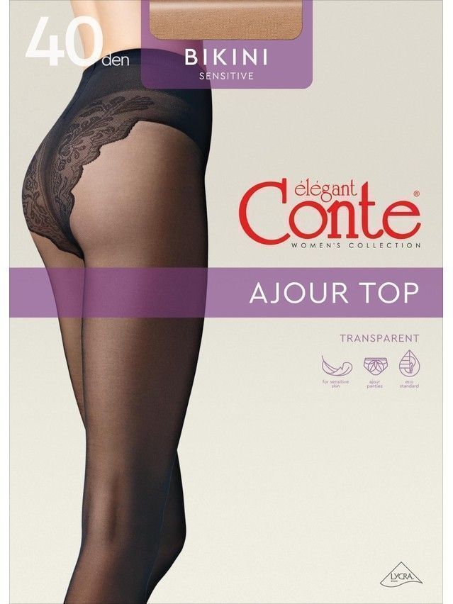 Women's tights CONTE ELEGANT BIKINI 40 (EURO),s.2, bronz - 7