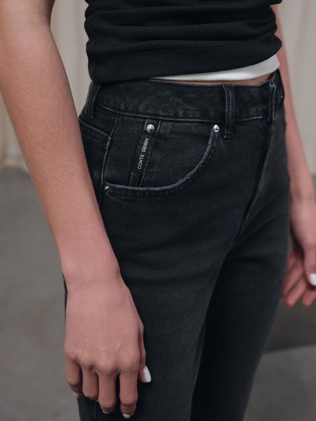 Women's jeans CONTE CON-790, s.164-90, washed black - 5