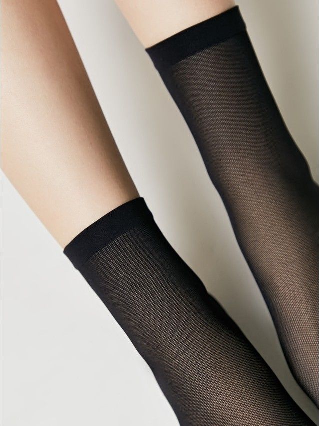 Women's socks CONTE ELEGANT TULLE (2 pairs),s.23-25, nero - 9