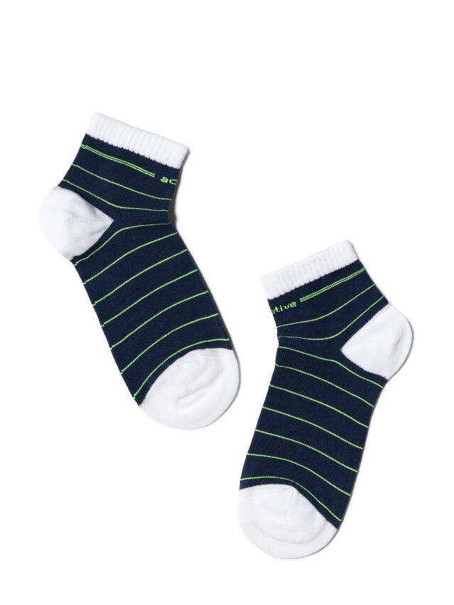 Children's socks CONTE-KIDS ACTIVE, s.27-29, 314 navy-lettuce green - 1
