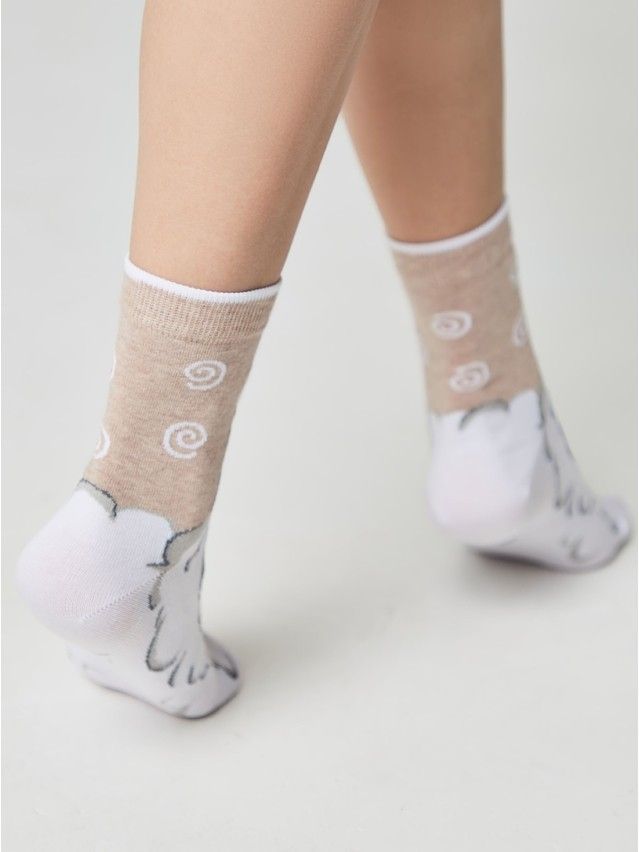 Women's cotton socks HAPPY 18С-227SP, rives. 36-39, 170 beige - 6