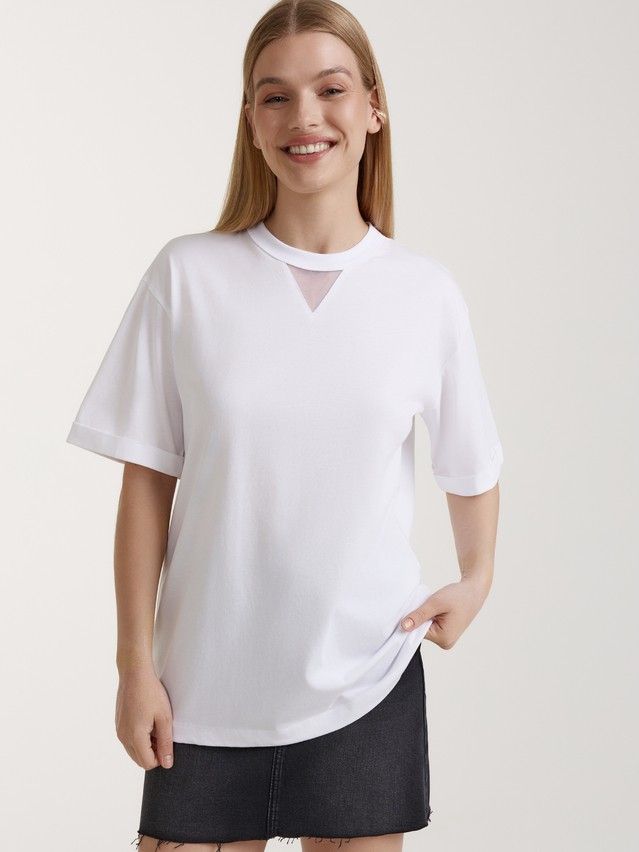 Women's polo neck shirt CONTE ELEGANT LD 3090, s.170-92, white - 2