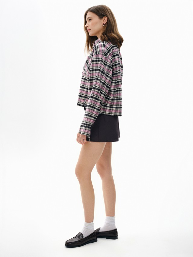 Women's shirt CONTE LRU 3504, s.170-88-94, black-pink check - 6