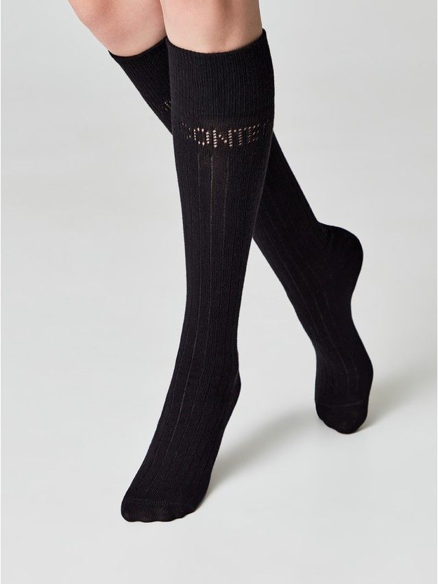 Women's knee high socks CONTE ELEGANT CLASSIC, s.23-25, 006 white - 1