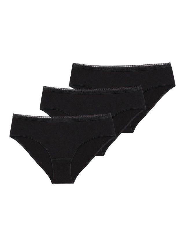 Women's cotton briefs 3 pairs LB 2002, s. 90/XS, black - 1