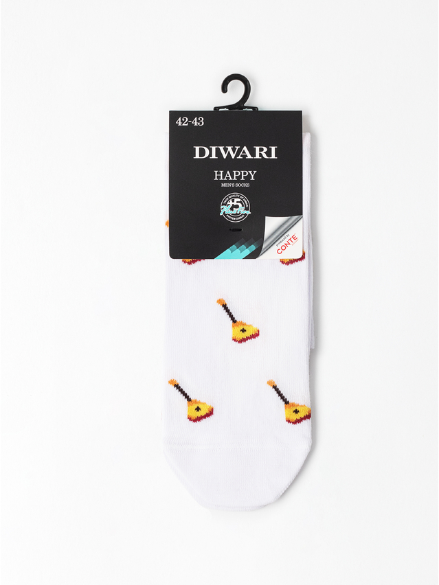Men's socks DIWARI HAPPY, s.25, 971 white - 2