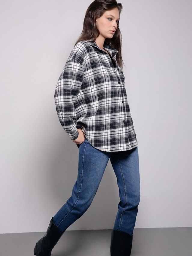 Women's shirt CONTE ELEGANT LRU 3162, s.170-84-90, black-white - 5