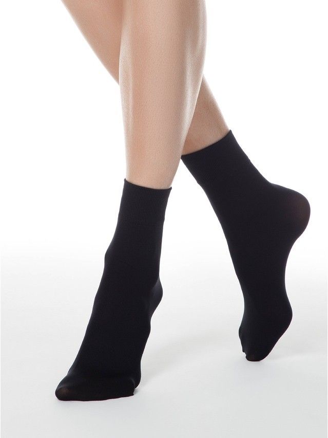 Women's socks CONTE ELEGANT MICROFIBRA 50 (1 pair),envelope, s.23-25, nero - 3