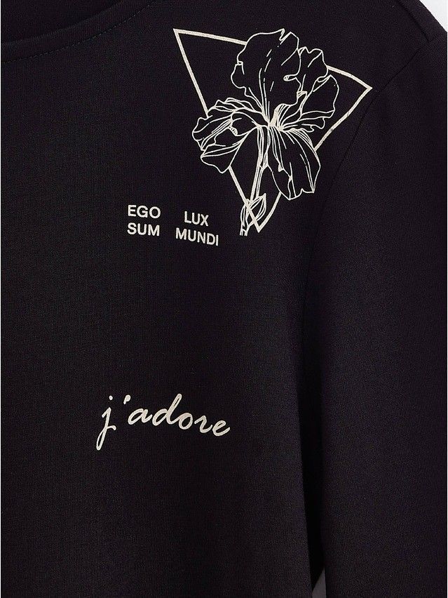 Women's polo neck shirt CONTE ELEGANT LD 1445, s.170-92, black - 3