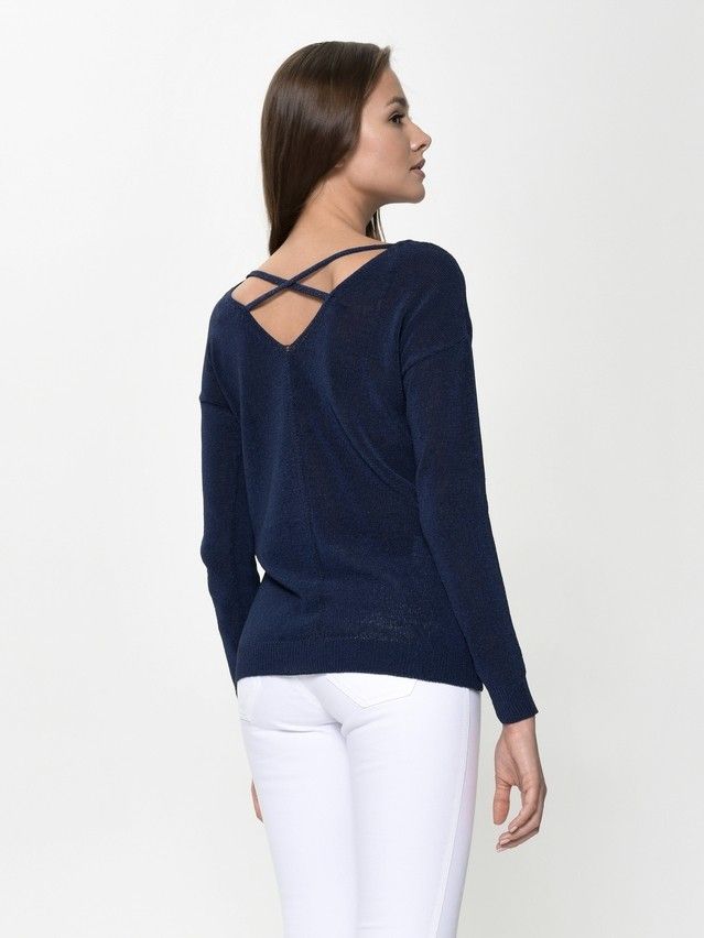 Women's polo neck shirt CONTE ELEGANT LDK049, s.170-84, navy - 2