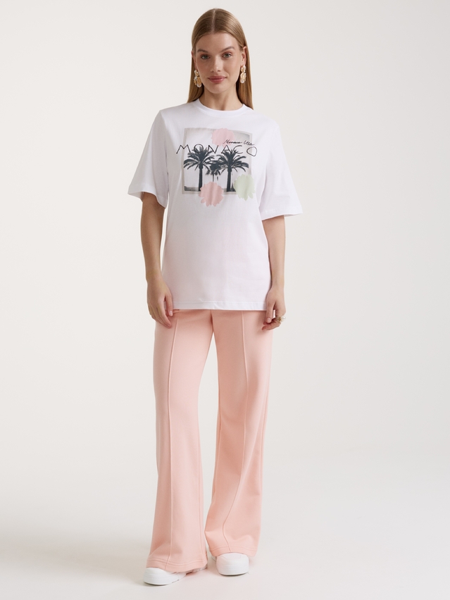 Women's polo neck shirt CONTE ELEGANT LD 3036, s.170-92, white-monaco ville - 3