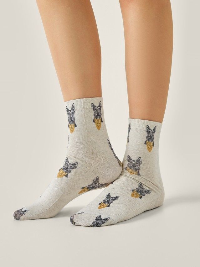 Women's socks CONTE ELEGANT FANTASY, s.23-25, 727 beige - 1