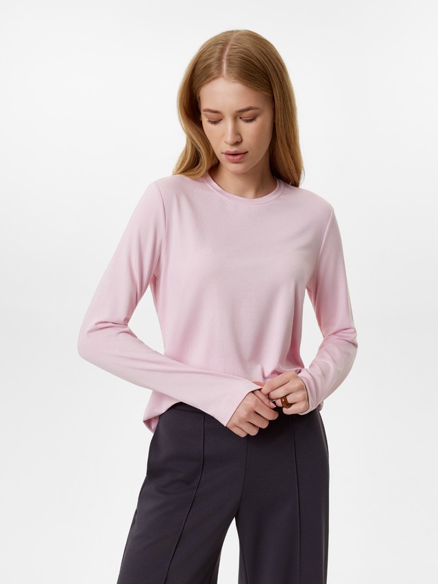 Women's polo neck shirt CONTE LD 3296, s.170-84, pink - 3