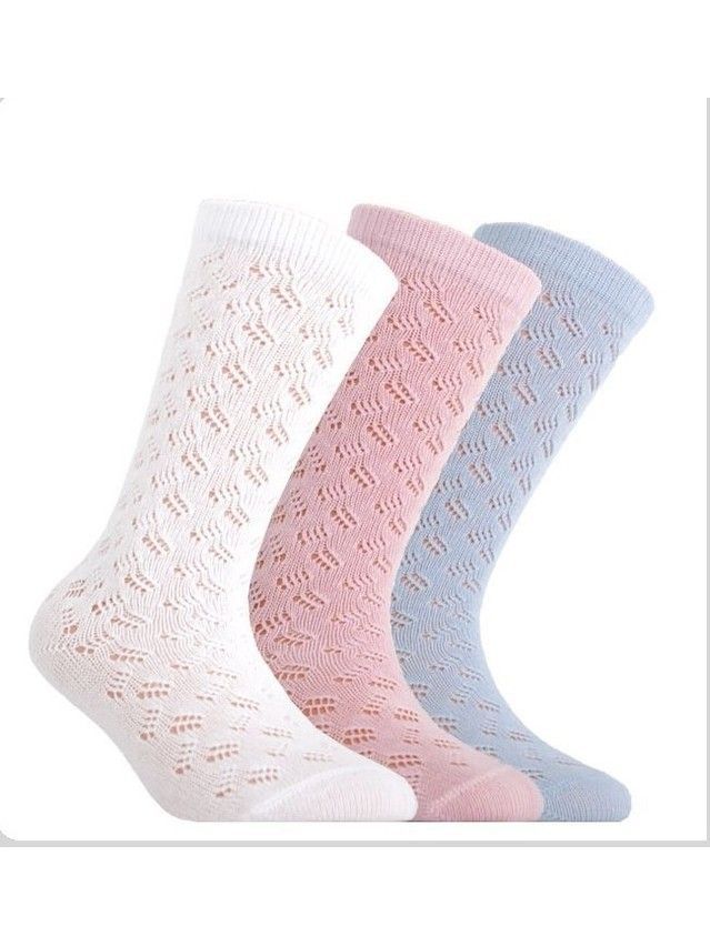 Children's knee high socks CONTE-KIDS MISS, s.21-23, 025 pale violet - 1