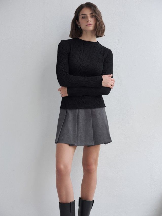 Women's polo neck shirt CONTE LD 3235, s.170-84, black - 2