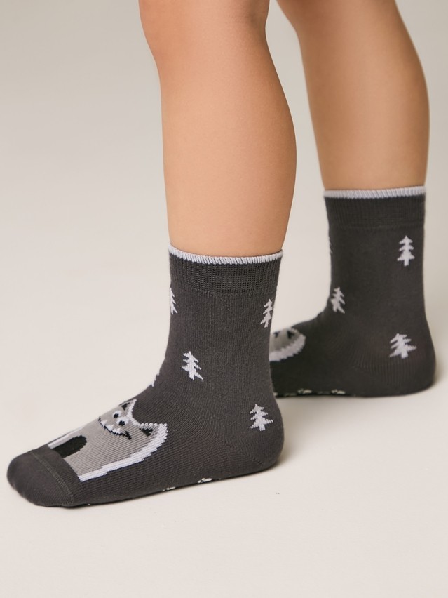 Children's socks CONTE-KIDS TIP-TOP, s.12, 1016 dark grey - 3