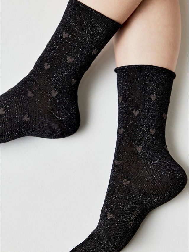 Women's socks CONTE ELEGANT FANTASY, s.23-25, 592 black - 2