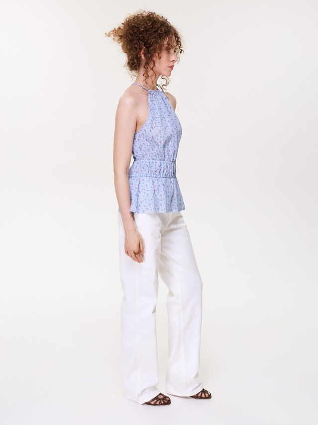 Women's blouse CONTE LBL 3472, s.170-84-90, blue-flowers - 4