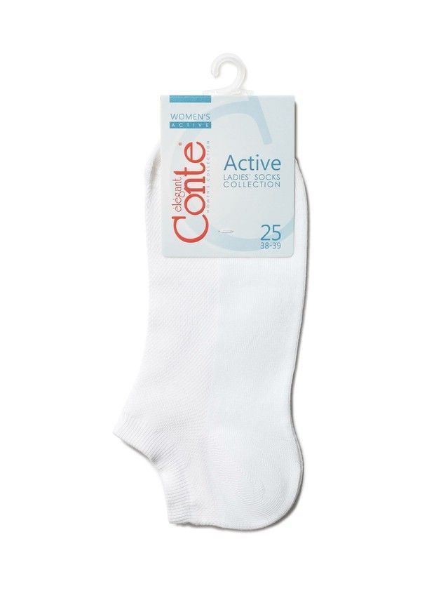Women's cotton socks ACTIVE (short) 19C-183SP, s. 36-37, 484 white - 3