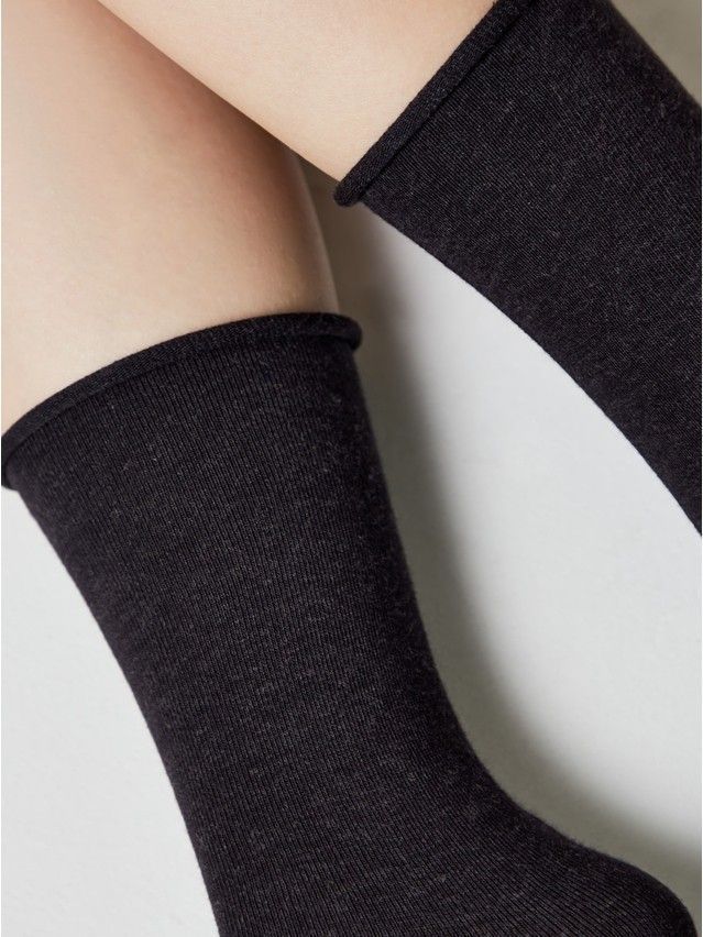Women's cotton socks COMFORT (without elastic) 19C-101SP, rives. 36-37, 000 black - 6