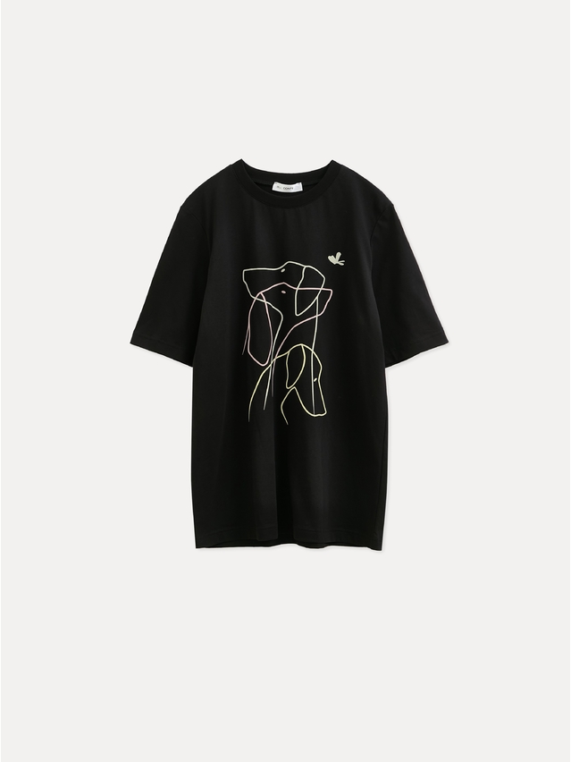 Women's polo neck shirt CONTE ELEGANT LD 3036, s.170-92, black-dogs - 5