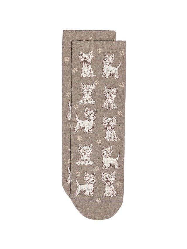 Women's socks CONTE ELEGANT FANTASY, s.23-25, 732 coffee - 3