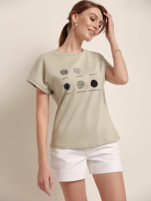 Women's polo neck shirt CONTE ELEGANT LD 1217, s.170-100, pistachio - 3