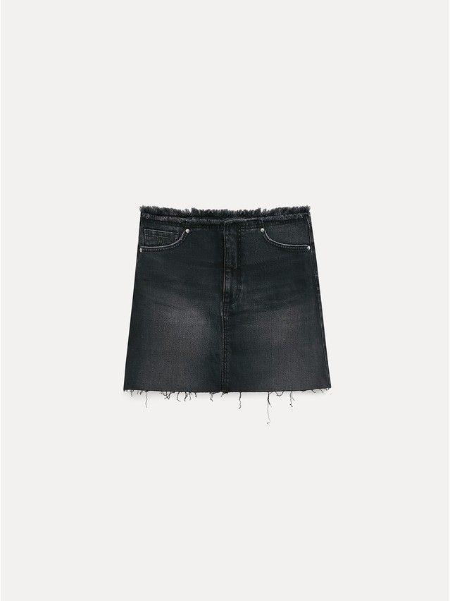 Denim skirt CONTE ELEGANT CON-773, s.170-90, black - 8