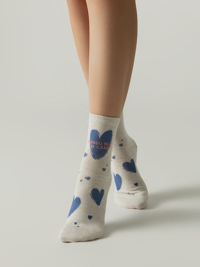 Women's socks CONTE ELEGANT FANTASY, s.23-25, 1140 beige - 1