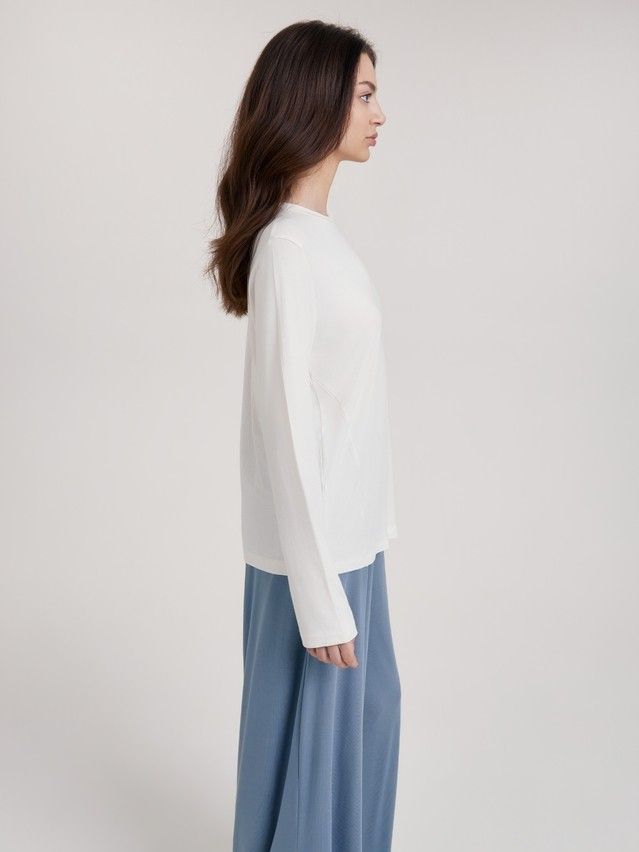 Women's polo neck shirt CONTE LD 3506, s.170-84, off-white - 3