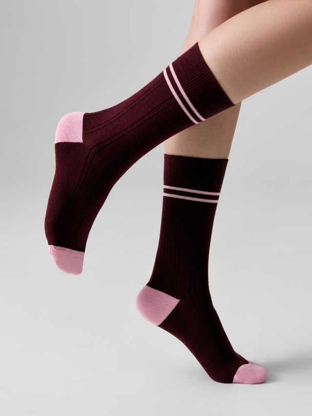 Women's socks CONTE ELEGANT SPORT, s.23-25, 1104 maroon - 3