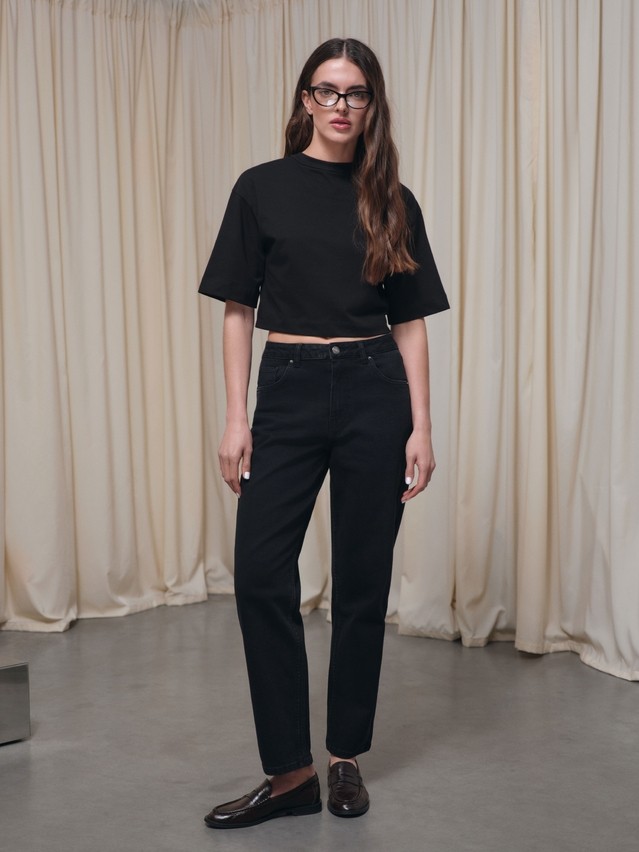 Women's jeans CONTE CON-844, s.164-90, washed black - 1