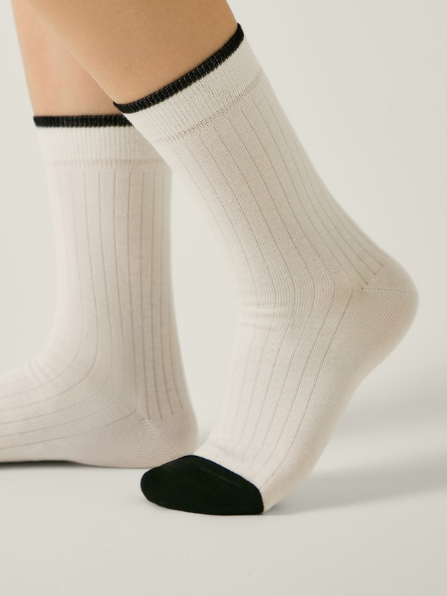 Women's socks CONTE ELEGANT CLASSIC, s.23-25, 785 milky-black - 1