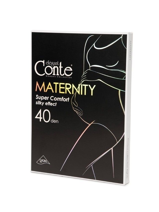 Women's tights MATERNITY 40, size 2, natural - 4
