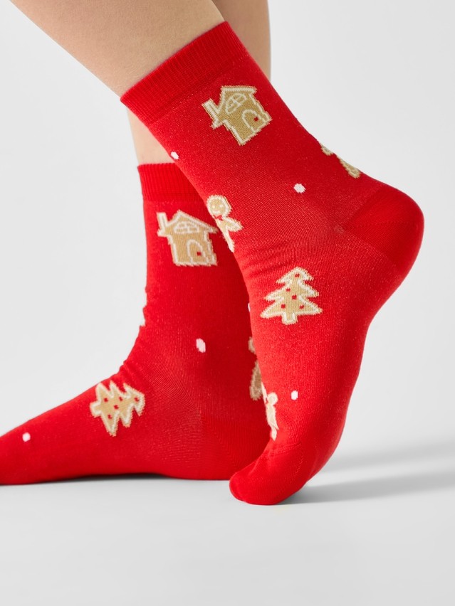Women's socks CONTE ELEGANT NEW YEAR, s.23-25, 1023 red - 2