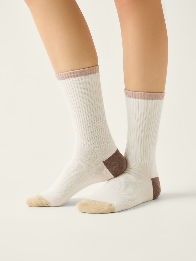 Women's socks CONTE ELEGANT ACTIVE, s.23-25, 964 milky - 1