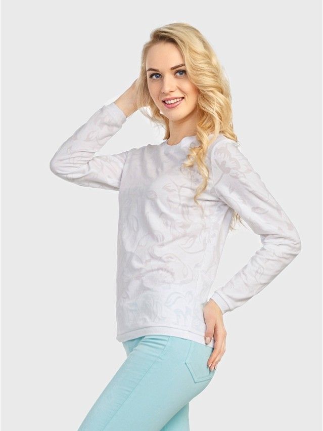 Women's polo neck shirt CONTE ELEGANT LD 707, s.158,164-100, white - 2