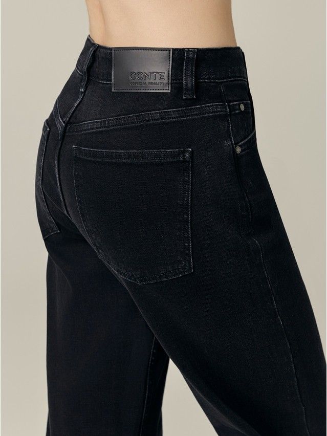 Denim trousers CONTE ELEGANT CON-717, s.170-102, black - 8