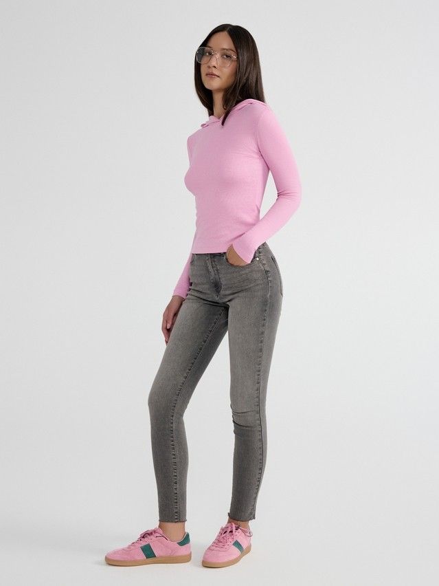 Women's polo neck shirt CONTE ELEGANT LD 2959, s.170-92, rose bloom - 2