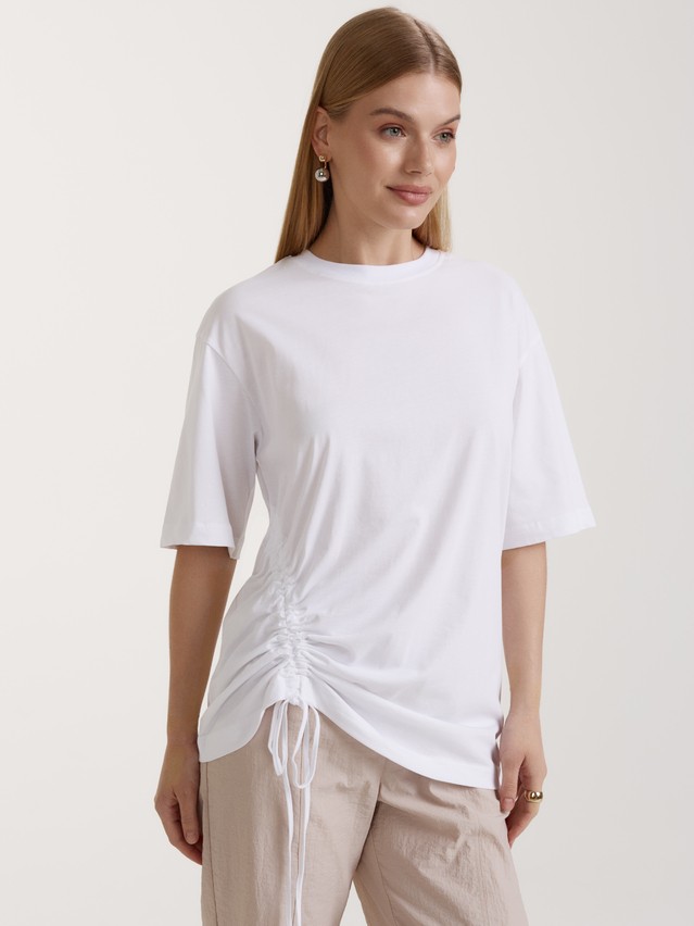 Women's polo neck shirt CONTE ELEGANT LD 3086, s.170-84, white - 4