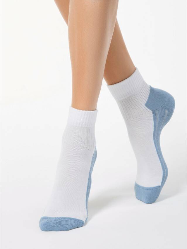 Women's socks CONTE ELEGANT ACTIVE, s.23, 026 white-blue - 1