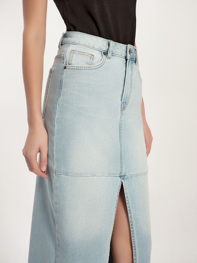 Denim skirt CONTE ELEGANT CON-763, s.170-90, light blue - 5