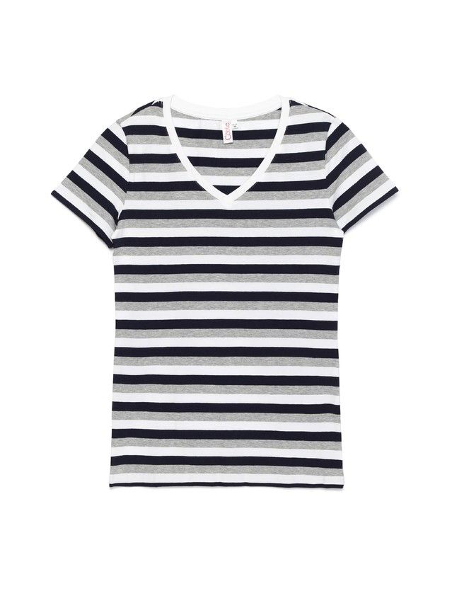 Women's polo neck shirt CONTE ELEGANT LD 633, s.158,164-100, grey-dark blue - 1