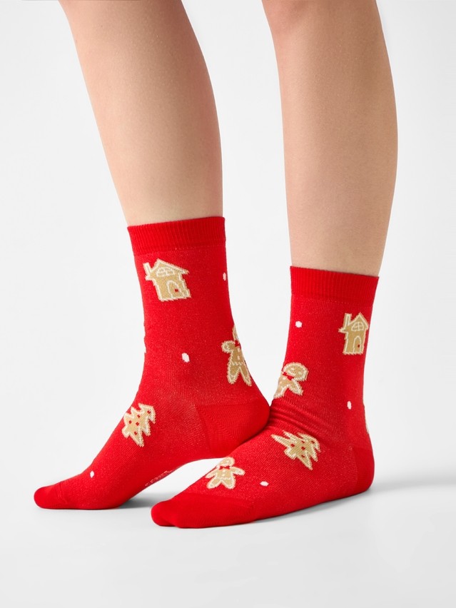 Women's socks CONTE ELEGANT NEW YEAR, s.23-25, 1023 red - 1