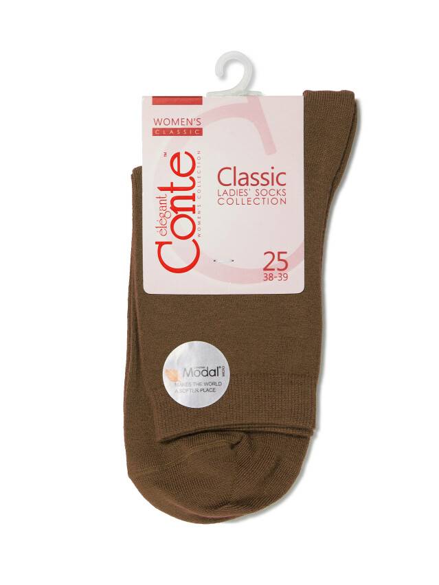 Women's socks CONTE ELEGANT CLASSIC, s.23, 000 chocolate - 3