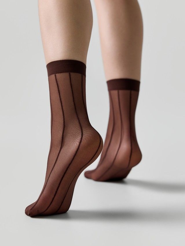 Women's socks CONTE ELEGANT FANTASY, s.23-25, chocolate - 2
